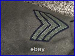 Vintage Us Army Air Force Wool Field Jacket 1944 Ww2 Size 36 R With Patches