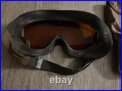 Vintage Us Army Air Forces Type B-8 Flying Goggles 2 Pouch Of Lenses Boxed