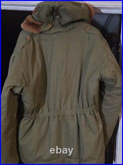 Vintage WW 2 U. S. Army Air Force B-11 Parka Faded Stenciling Size 40 Fully Lined