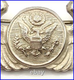 Vintage WW2 U. S. Army Air Corps air Crew Wings Air Force Badge Sterling Silver