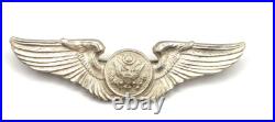 Vintage WW2 U. S. Army Air Corps air Crew Wings Air Force Badge Sterling Silver