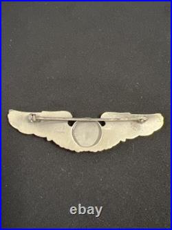 Vintage WW2 US Army Air Corps Air Crew Wings 3 Air Force Badge Sterling Silver