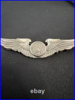 Vintage WW2 US Army Air Corps Air Crew Wings 3 Air Force Badge Sterling Silver
