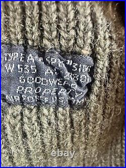 Vintage WWII A-4 US ARMY AIRFORCE MECHANIC WATCH CAP BEANIE GOODWEAR Hat Knit