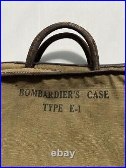 Vintage WWII U. S. Army Air Forces, BOMBARDIER'S CASE, TYPE E-1 No Name