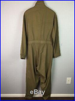 Vintage WWII US Air Force Army A4 Flight Suit Jumpsuit USAFF Size 44