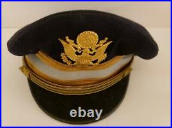 Vintage WWII US Army Air Corps Air Force Flight Officer Uniform Dress Cap 7 1/8