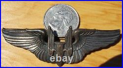 Vintage WWII US Army Air Force Aerial Gunner Wings Badge & Trench Art Bracelet