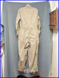 Vintage WWII US Army-Air Force Summer Flying Suit Coveralls USA Size 38 Med
