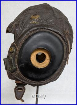 Vintage WWII US Army Air Force Type A-11 Leather Flight Helmet Cap Large 1940's