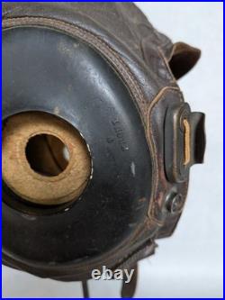 Vintage WWII US Army Air Force Type A-11 Leather Flight Helmet Cap Large 1940's