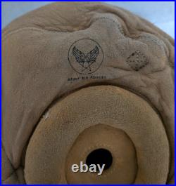 Vintage WWII US Army Air Force Type A-11 Leather Flight Helmet Cap Large 1940's