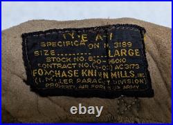 Vintage WWII US Army Air Force Type A-11 Leather Flight Helmet Cap Large 1940's