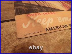 Vintage WWII US Army Air Force War Poster PARTNERS IN SERVICE American Railroads