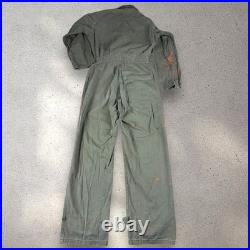 Vintage WWII US Army Air Forces HBT Flight/Mechanic Jumpsuit 38L Coveralls 32x32