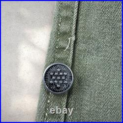 Vintage WWII US Army Air Forces HBT Flight/Mechanic Jumpsuit 38L Coveralls 32x32