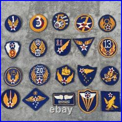 Vintage WWII US Army Air Forces Patch Lot WW2 AAF Shoulder Insignia Set Military