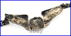 Vintage WWII US Army Air Forces Pilot Wing Badge 925 Sterling Silver Bracelet
