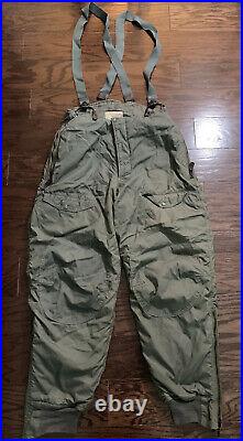 Vintage WWII US Army Air Forces Type F-1B Intermediate Flying Trousers Mens 34