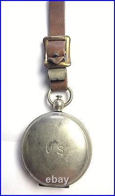 Vintage WWII US Wittnauer Compass Pocket Watch Type US Army Air Forces Military