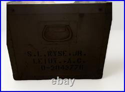 Vintage World War II Officer Footlocker Trunk U. S. Army Air Forces (USAAF) 31x16