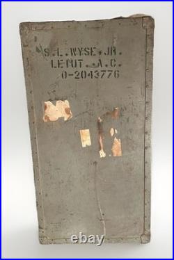 Vintage World War II Officer Footlocker Trunk U. S. Army Air Forces (USAAF) 31x16