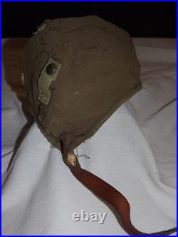 Vintage Wwii Type A-9 Air Force Us Army Size Small Flying Helmet Cap Hat