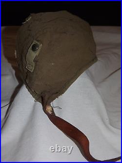 Vintage Wwii Type A-9 Air Force Us Army Size Small Flying Helmet Cap Hat