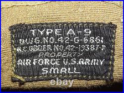 Vintage Wwii Type A-9 Air Force Us Army Size Small Flying Helmet Cap Hat