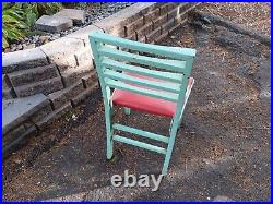 Vintage Wwii Us Army Air Force Folding Field Chair Briefing Room Military #2