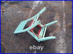 Vintage Wwii Us Army Air Force Folding Field Chair Briefing Room Military #2