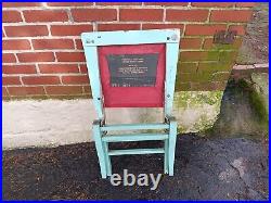 Vintage Wwii Us Army Air Force Folding Field Chair Briefing Room Military #2