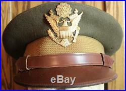 Vintage Wwii Us Army/army Air Force Named Colonel Winter Wool Hat