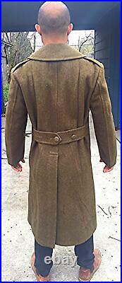 Vintage Wwii Us Wool Overcoat Military Army Air Corps Force 1942 Ww2 Uniform 36r