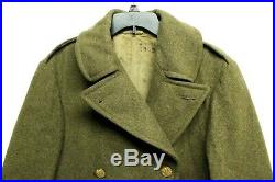 Vtg 1943 WWII US Army Airforce Overcoat M/L Communication Specialist Trenchcoat