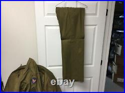 Vtg. 3 pc. WWII US Army Air Force OD Tunic Jacket withShirt & Pants