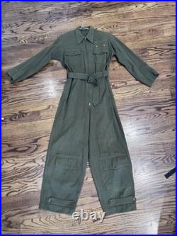 Vtg 40s Org WW2 US Army Air Force Summer Flying Suit Paul Reed Co Sz M BH