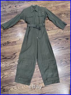 Vtg 40s Org WW2 US Army Air Force Summer Flying Suit Paul Reed Co Sz M BH