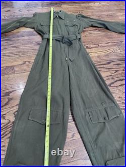 Vtg 40s Org WW2 US Army Air Force Summer Flying Suit Paul Reed Co Sz M BH
