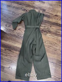 Vtg 40s Org WW2 US Army Air Force Summer Flying Suit Paul Reed Co Sz M BH