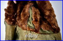 Vtg 50s US Army Air Forces USAAF Quilt Lined B-9 Flight Parka Jacket B-11 S/M
