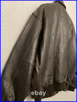 Vtg Avirex 100% Leather Type A-2 Bomber Jacket XXLARGE 2XL US ARMY AIR FORCES