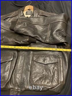 Vtg Avirex 100% Leather Type A-2 Bomber Jacket XXLARGE 2XL US ARMY AIR FORCES