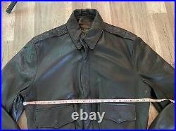 Vtg Military U. S. Army Air Force Leather Bomber Jacket Flyer's Leather A-2 42