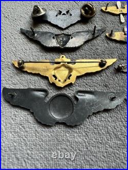 Vtg Original US Army Air Force AAF Wings Lot Of 11