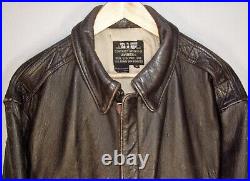 Vtg Patina AVIREX A-2 USAAF US Army Air Force LEATHER FLIGHT JACKET Men M Medium