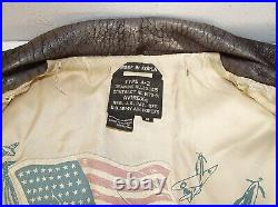 Vtg Patina AVIREX A-2 USAAF US Army Air Force LEATHER FLIGHT JACKET Men M Medium