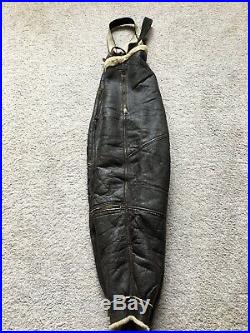 Vtg Type A-5 US Army Air Force WWII Sheepskin Leather Flight Pants Size 38R