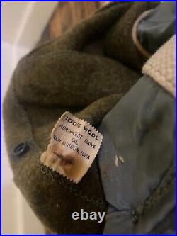 Vtg U. S. Army Air Force Leather Gunner Mittens Gloves N-4B Medium WW2 USAF B-17