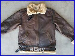Vtg US army air forces origional Shearling LEATHER jacket Sz L type b-3 Protocol